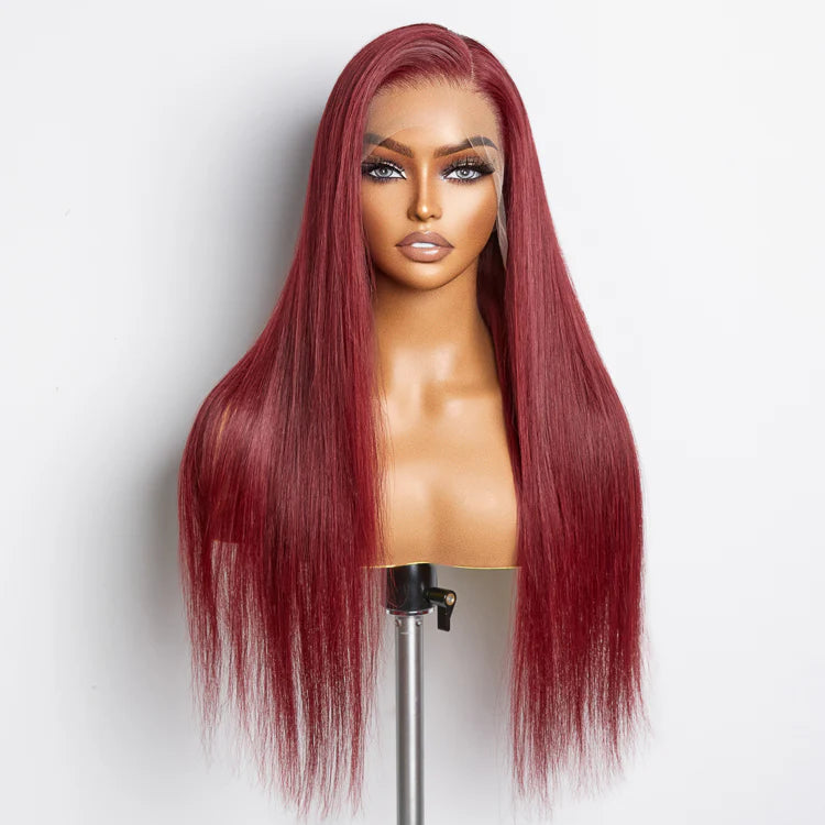 150% Density 13x4 Straight pre plucked lace frontal wig (99J)