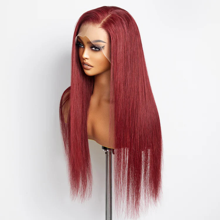 150% Density 13x4 Straight pre plucked lace frontal wig (99J)