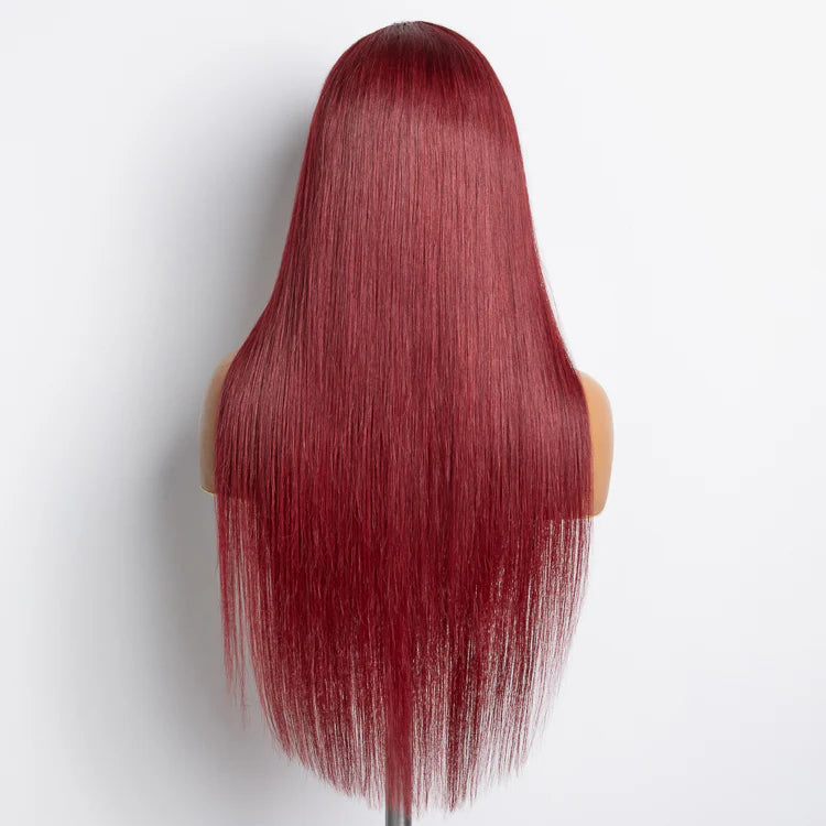 150% Density 13x4 Straight pre plucked lace frontal wig (99J)