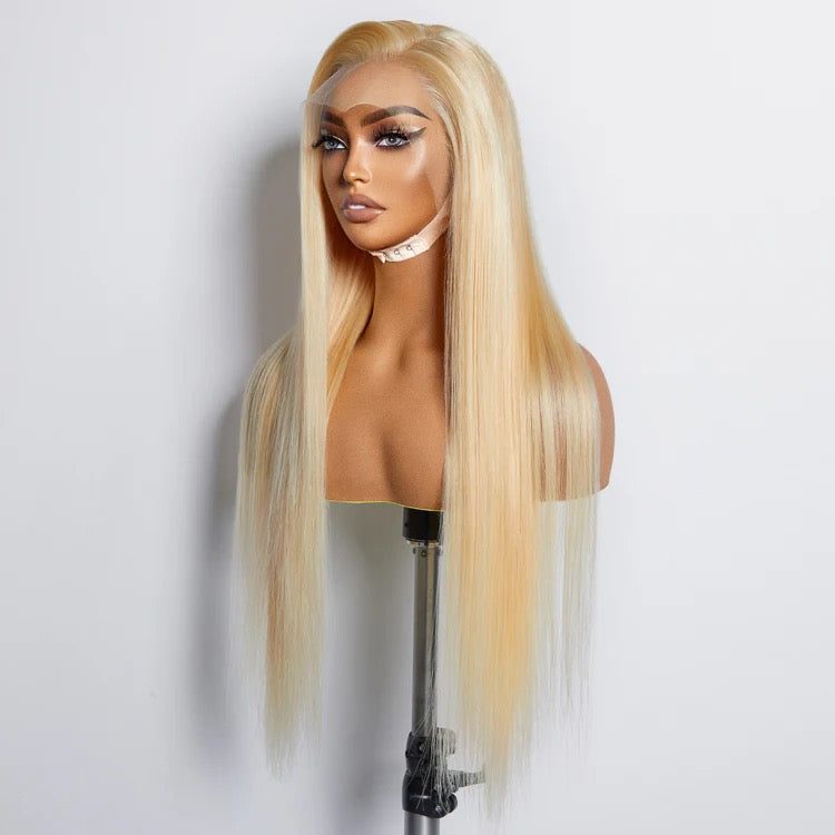 150% Density 13x4 pre plucked lace frontal wig #613
