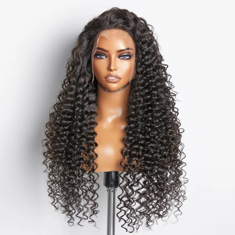 200% Density 13x4 Deep Wave full frontal lace wig