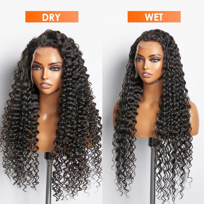 200% Density 13x4 Deep Wave full frontal lace wig