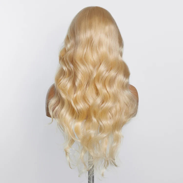 150% Density 13x4 pre plucked Body Wave lace frontal wig #613