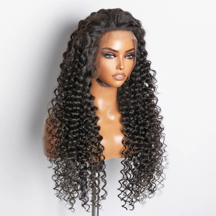 200% Density 13x4 Deep Wave full frontal lace wig