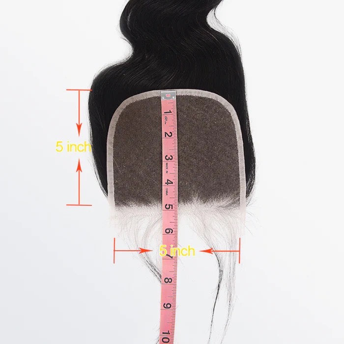 5x5 Body Wavy Free Parted Lace Closure