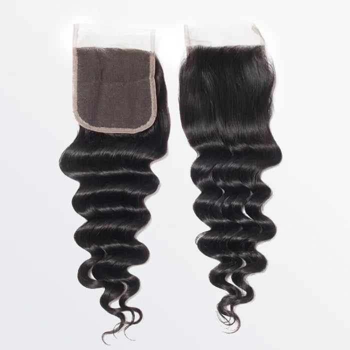 4x4 Loose Deep Wave Free Parted Lace Closure